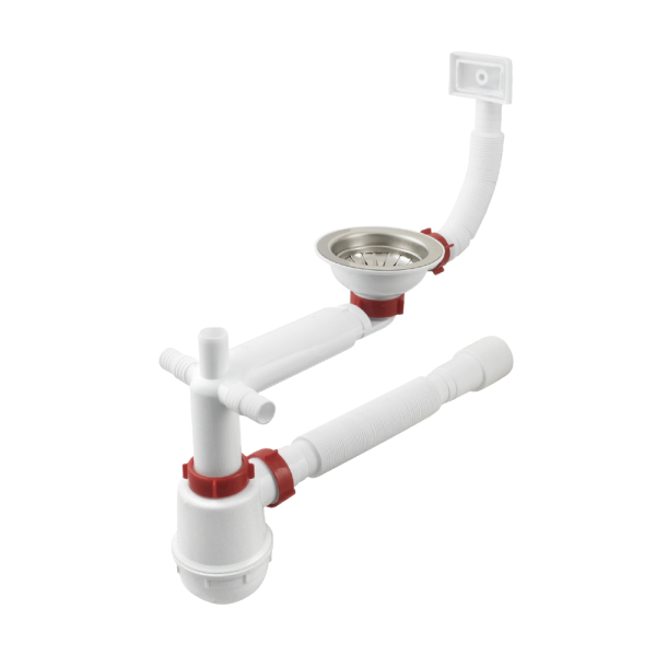 Сифон для кухні PLM 3 1/2'x40 з гофротрубою 40x40/50 євро